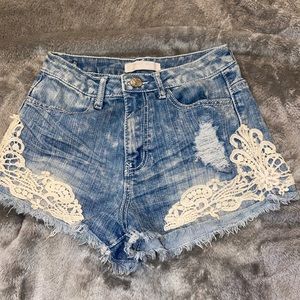 High Waisted Almost Famous Stretchy Jean Shorts